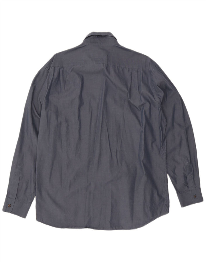 Camicia da uomo Hugo Boss taglia 16 41 grande cotone blu navy