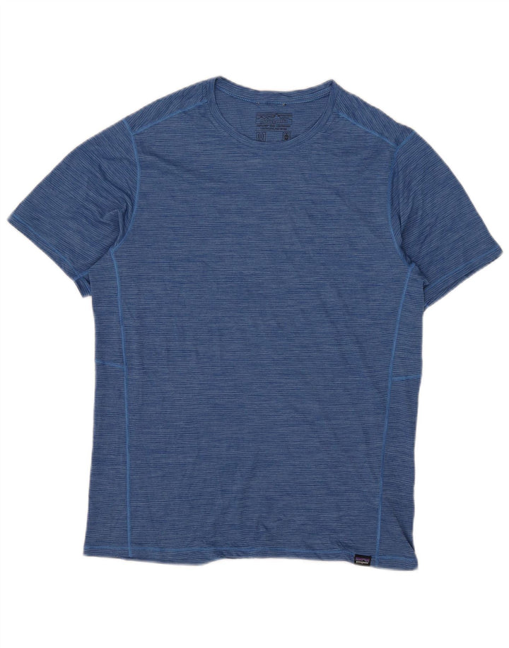 T-shirt da uomo Patagonia Top poliestere gessato blu medio