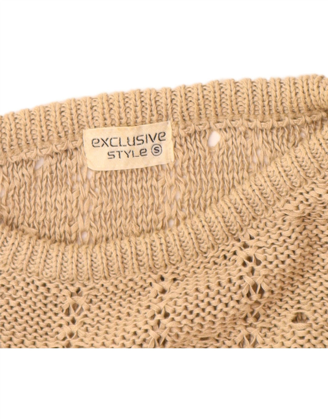 Esclusiva canotta da donna vestibilità ampia canotta UK 10 piccola poliestere beige
