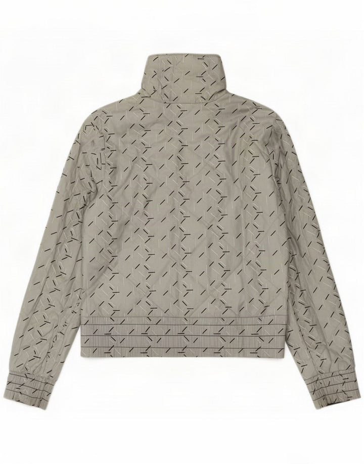 Giacca reversibile da donna Nike UK 8/10 nylon geometrico grigio piccolo