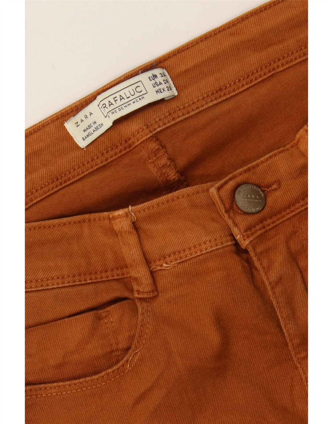 ZARA Womens Slim Jeans EU 36 Small W28 L26 Brown Vintage Zara and Second-Hand Zara from Messina Hembry 