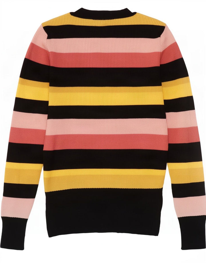 Maglione maglione girocollo da donna Marks & Spencer UK 10 piccolo multicolore