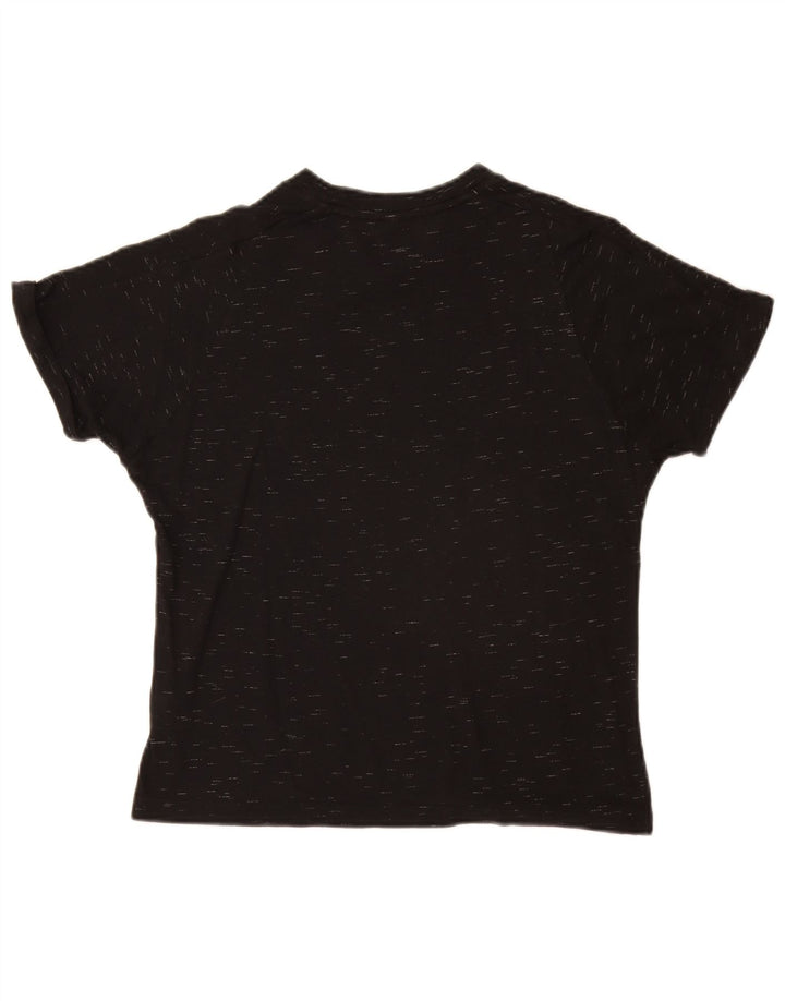 T-shirt grafica da donna Adidas Top UK 12 Medium Black Flecked