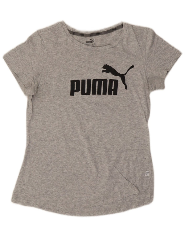 T-shirt grafica da donna PUMA Top UK 12 Grigio medio chiazzato