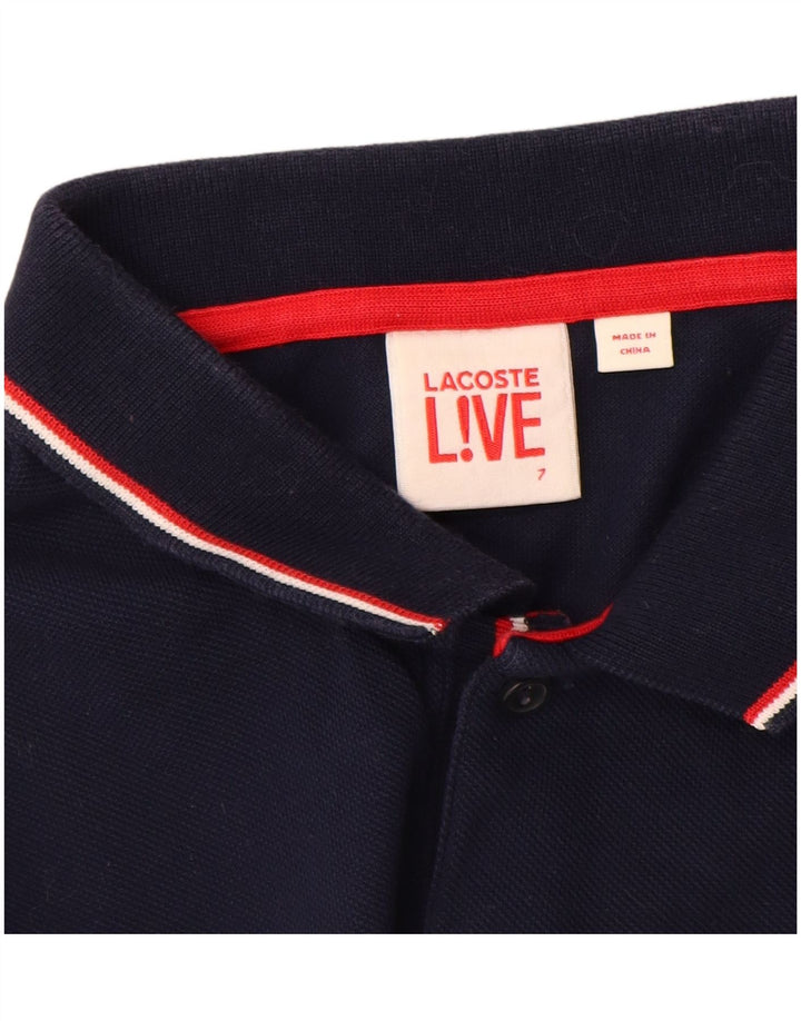 Polo da uomo Lacoste taglia 7 2XL cotone blu navy