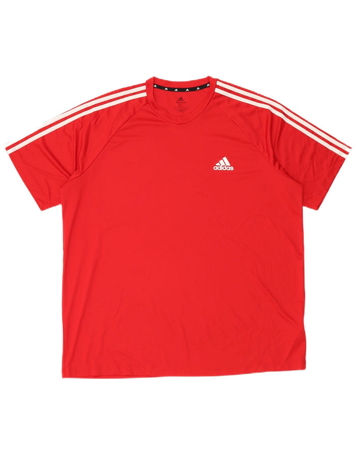 Maglietta Adidas Aeroready da uomo 2XL rossa in poliestere