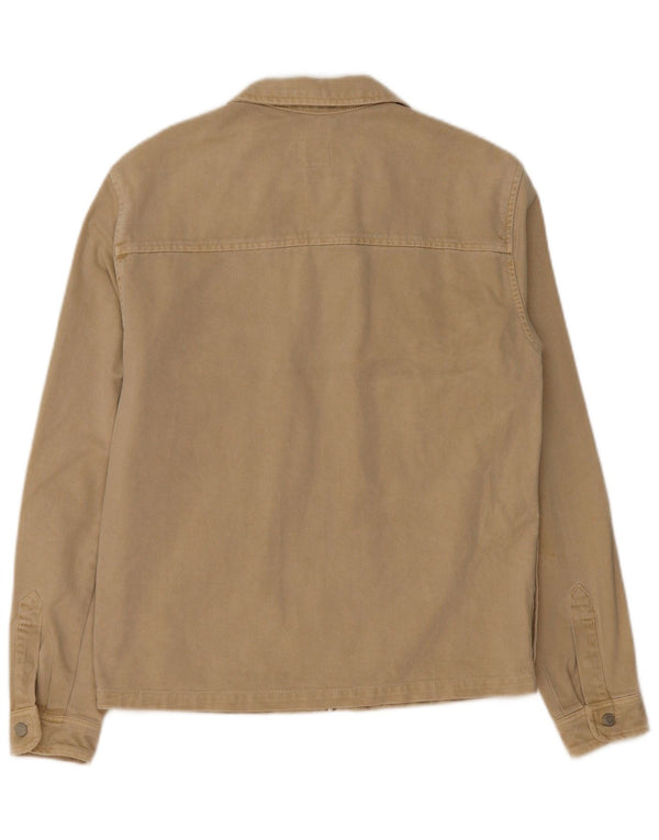 Giacca di jeans rilassata da uomo Zara UK 38 cotone kaki medio