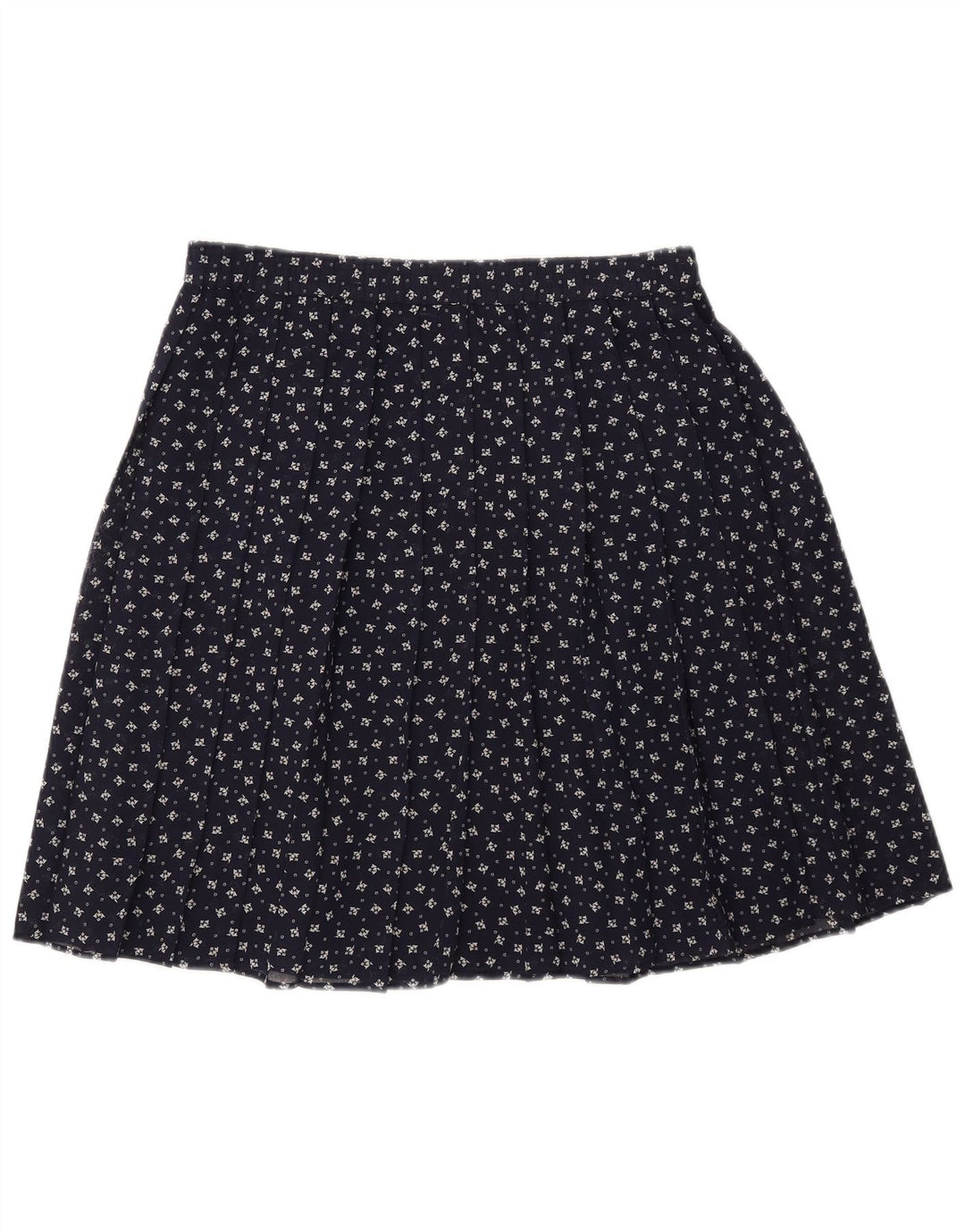 Gonna a trapezio da donna GVB UK 10 piccola W34 poliestere floreale blu navy