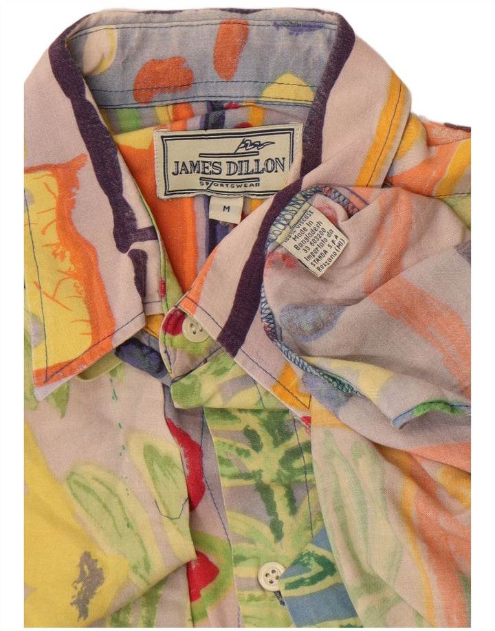 JAMES DILLON Camicia a maniche corte da uomo Patchwork medio multicolore