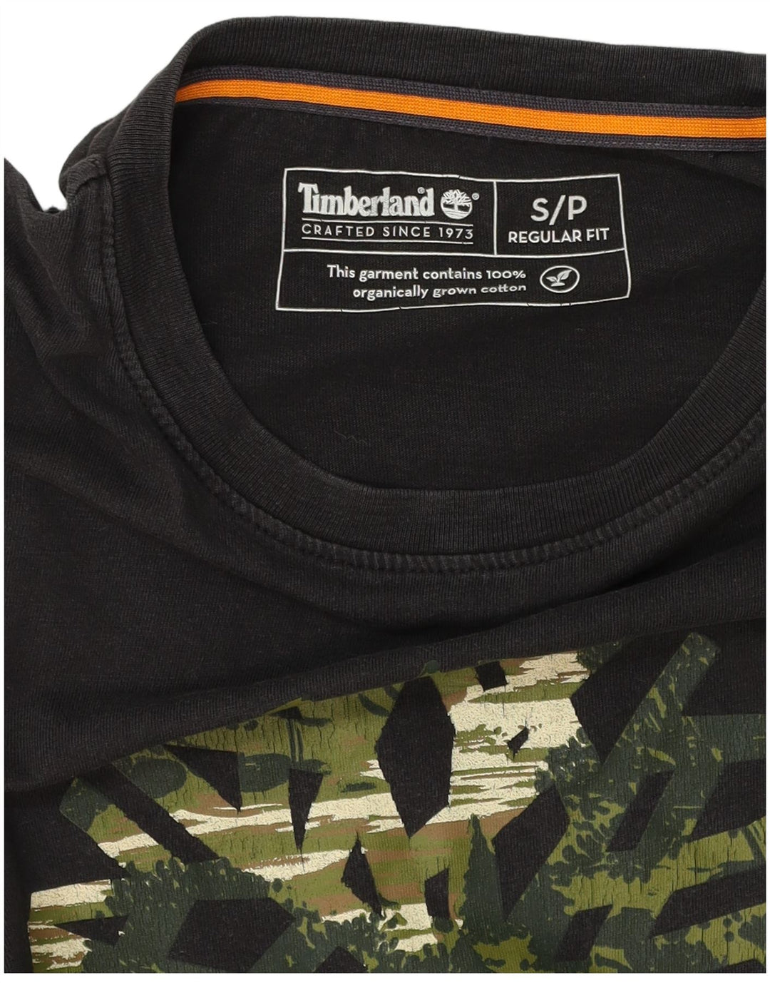 Timberland T-shirt grafica da uomo con vestibilità regolare, piccola, in cotone nero