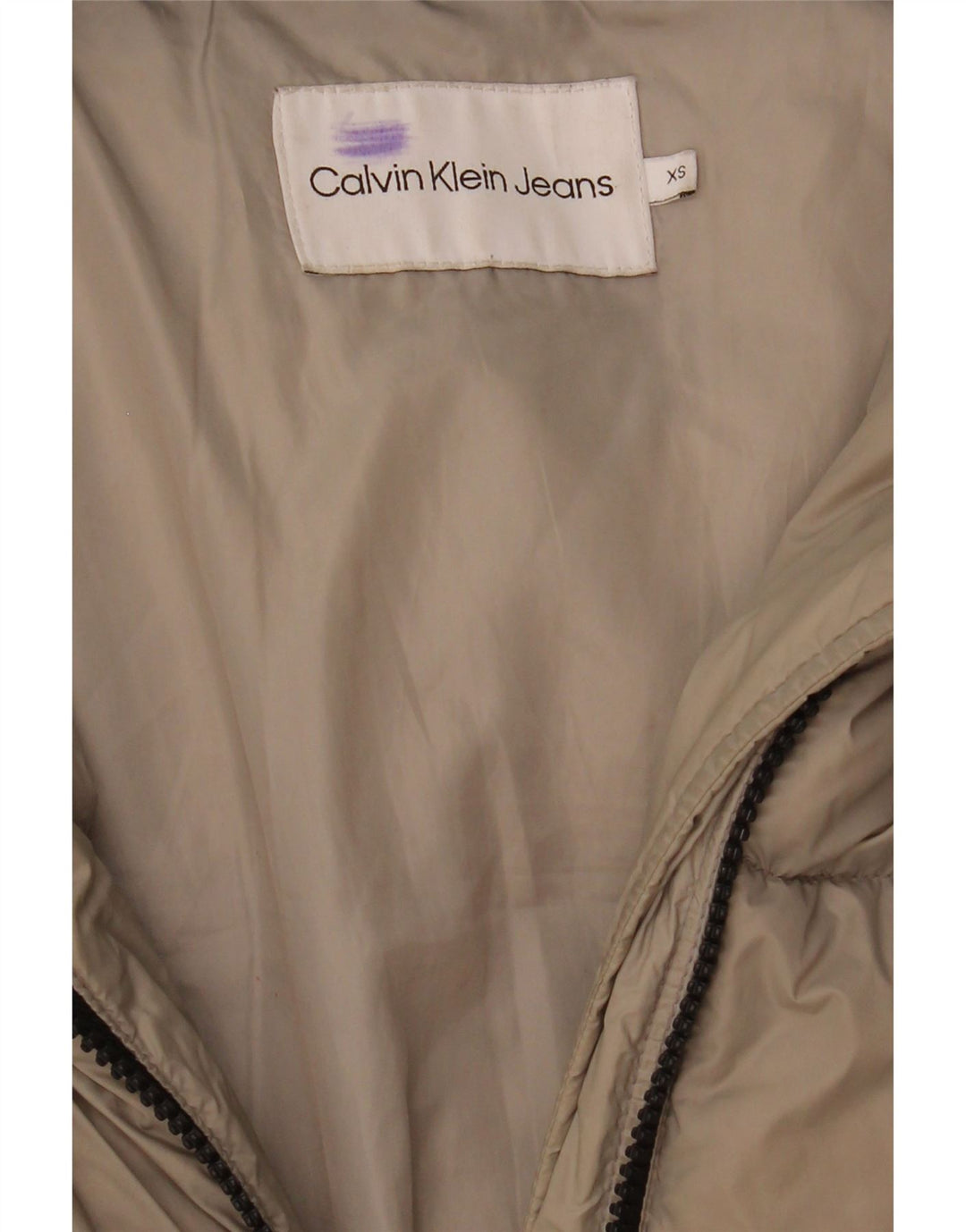 Giacca imbottita da uomo Calvin Klein Jeans UK 34 XS Beige Poliammide