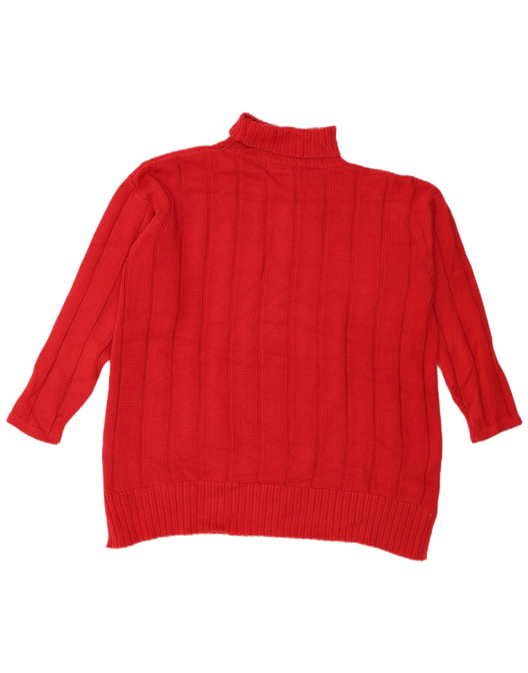 Maglione maglione oversize da donna Eddie Bauer con collo alto UK 14 rosso medio