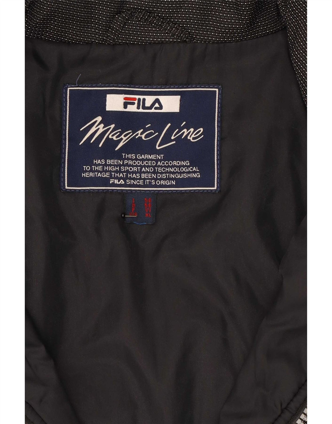Giacca da sci con cappuccio Fila da uomo IT 56 3XL Blu Navy Colourblock