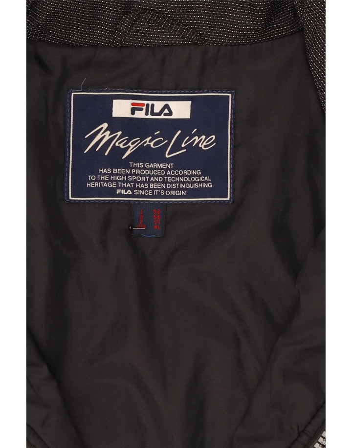 Giacca da sci con cappuccio Fila da uomo IT 56 3XL Blu Navy Colourblock