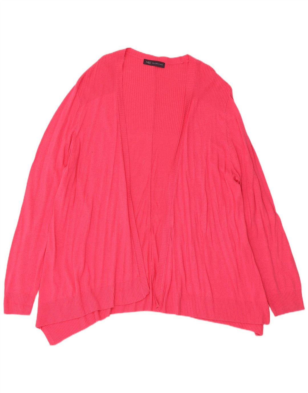 Maglione cardigan aperto da donna Marks & Spencer UK 14 grande rosa