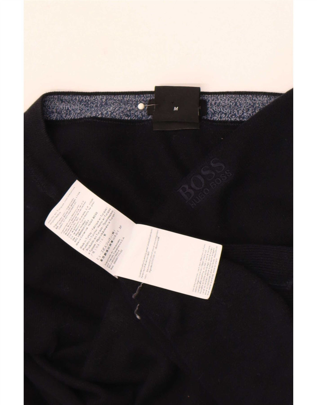 Maglione maglione girocollo da uomo vestibilità regolare Hugo Boss in cotone nero medio