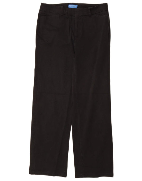 Pantaloni casual dritti da donna Dockers US 8 Medium W28 L29 Cotone nero