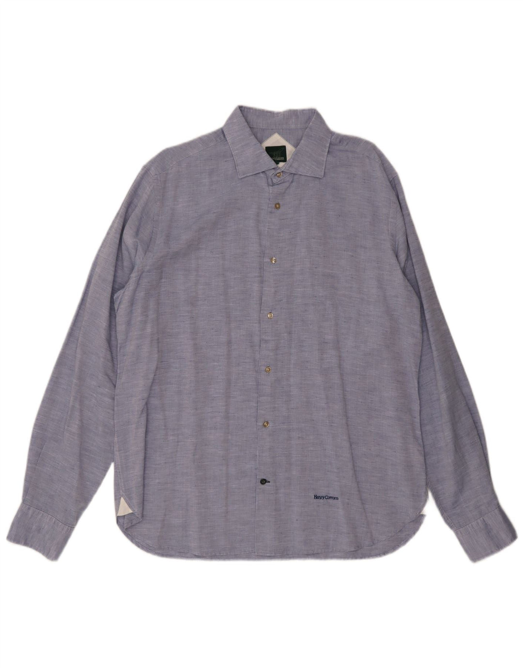 Camicia da uomo Henry Cottons taglia 43 grande cotone blu