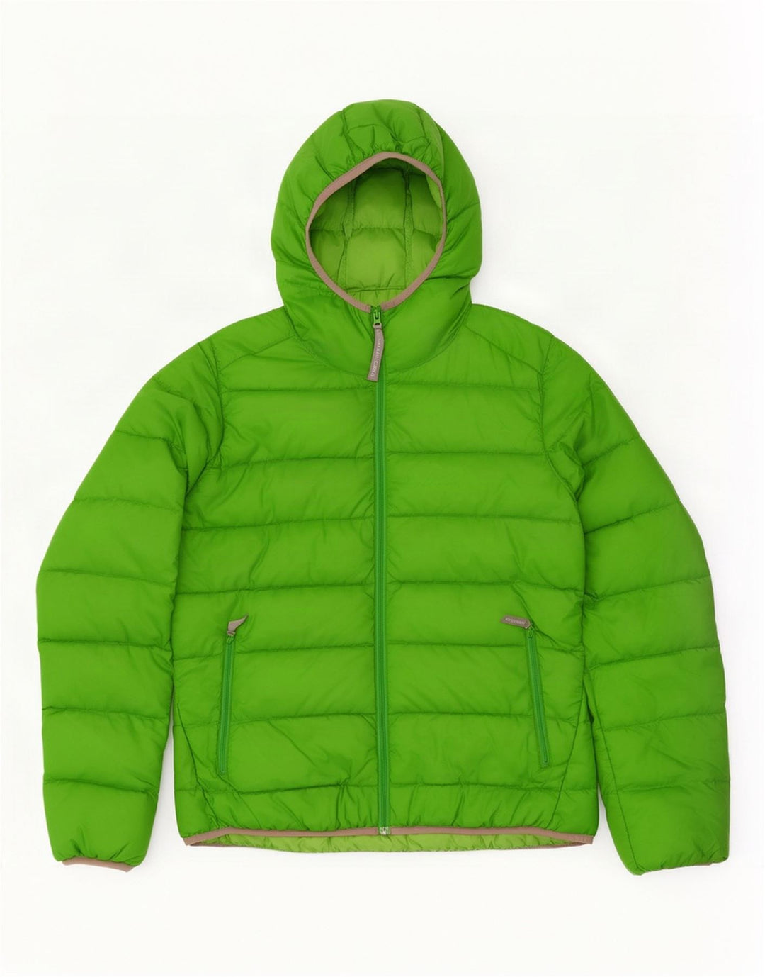 Giacca imbottita con cappuccio da donna Jack Wolfskin UK 16 grande poliestere verde