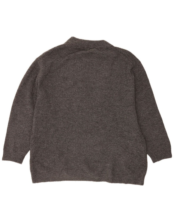 Maglione maglione girocollo oversize da donna Zara UK 14 Grigio medio
