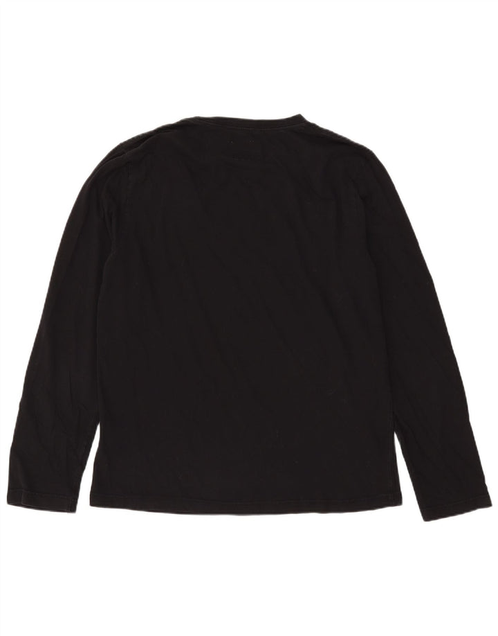 Top grafico da uomo Wrangler a maniche lunghe XL in cotone nero