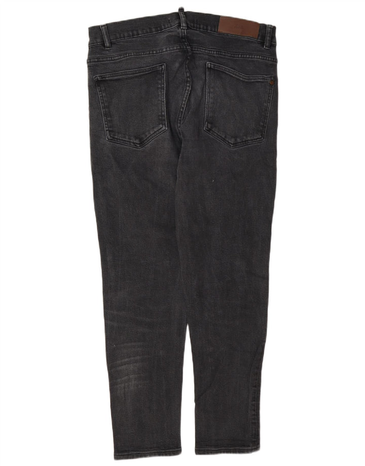 Jeans slim da uomo Zara EU 44 Large W34 L30 Poliestere grigio