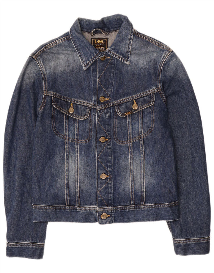 Giacca di jeans da donna Lee UK 16 grande cotone blu