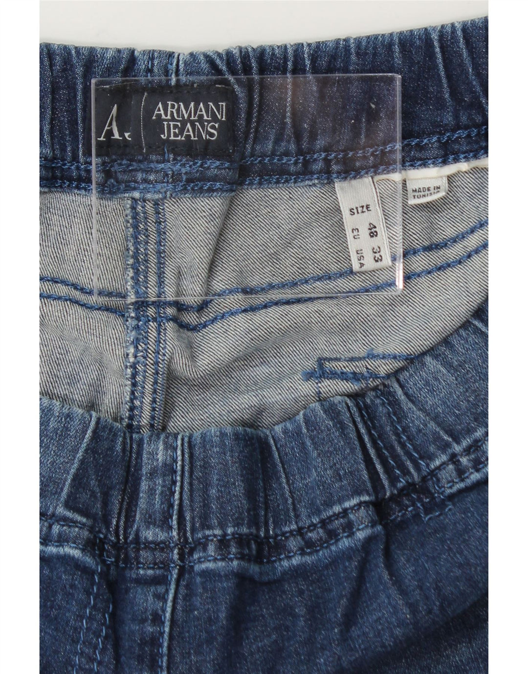 ARMANI Womens Straight Jeans W33 L27 Navy Blue Vintage Armani and Second-Hand Armani from Messina Hembry 