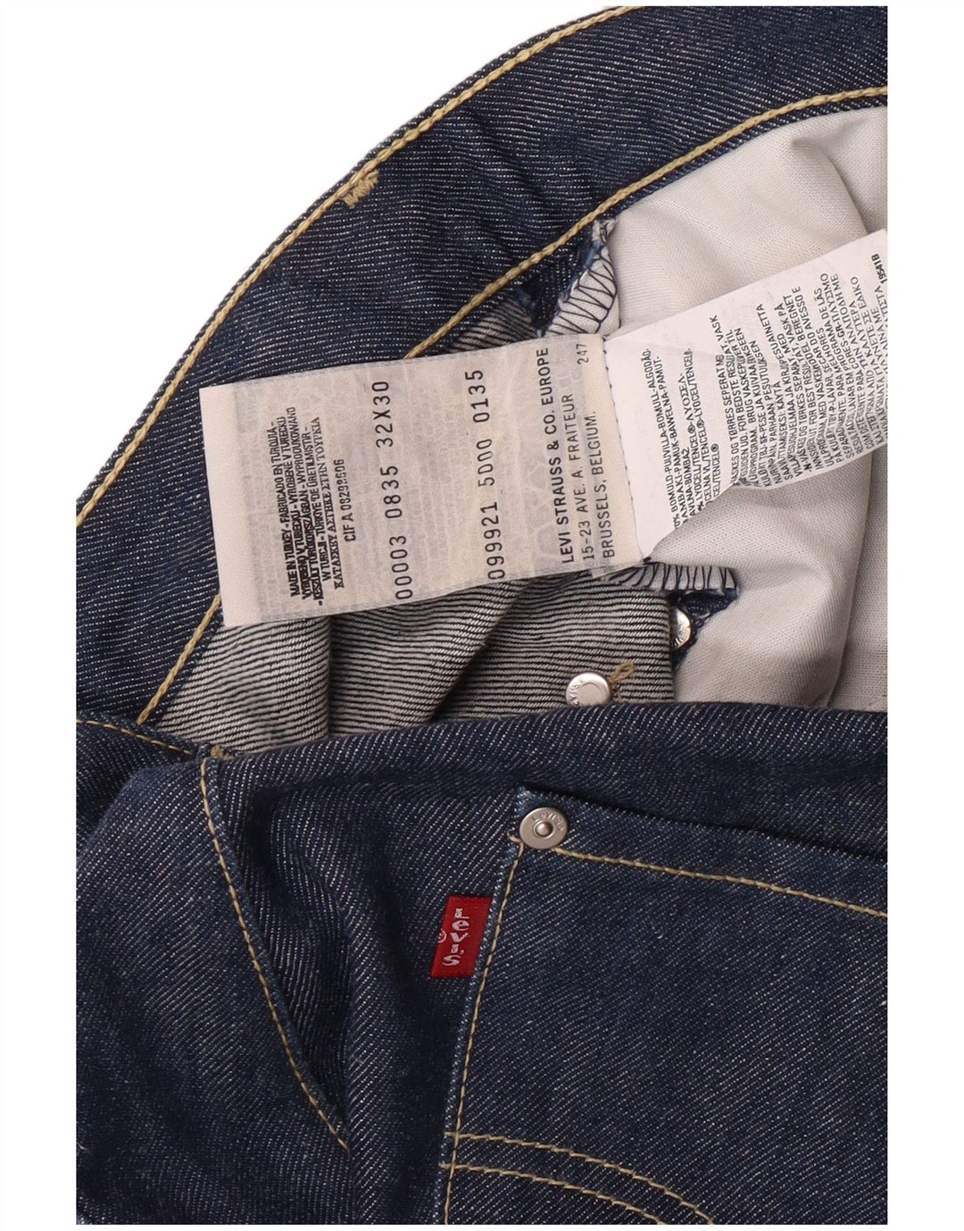 LEVI'S Jeans dritti da uomo 501 W32 L30 cotone blu classico