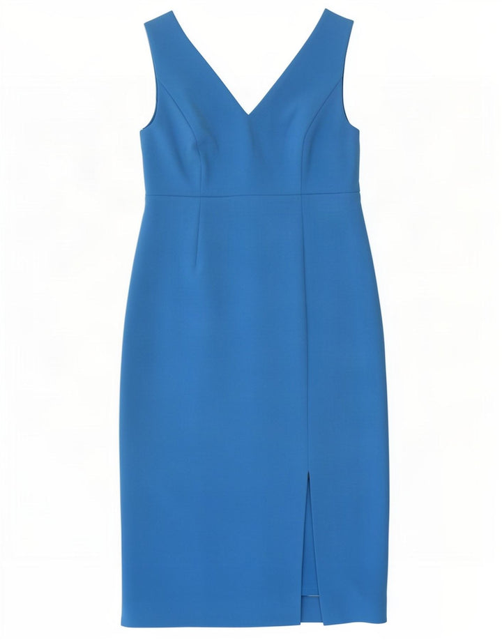 Abito tubino senza maniche Dkny da donna US 6 poliestere blu medio