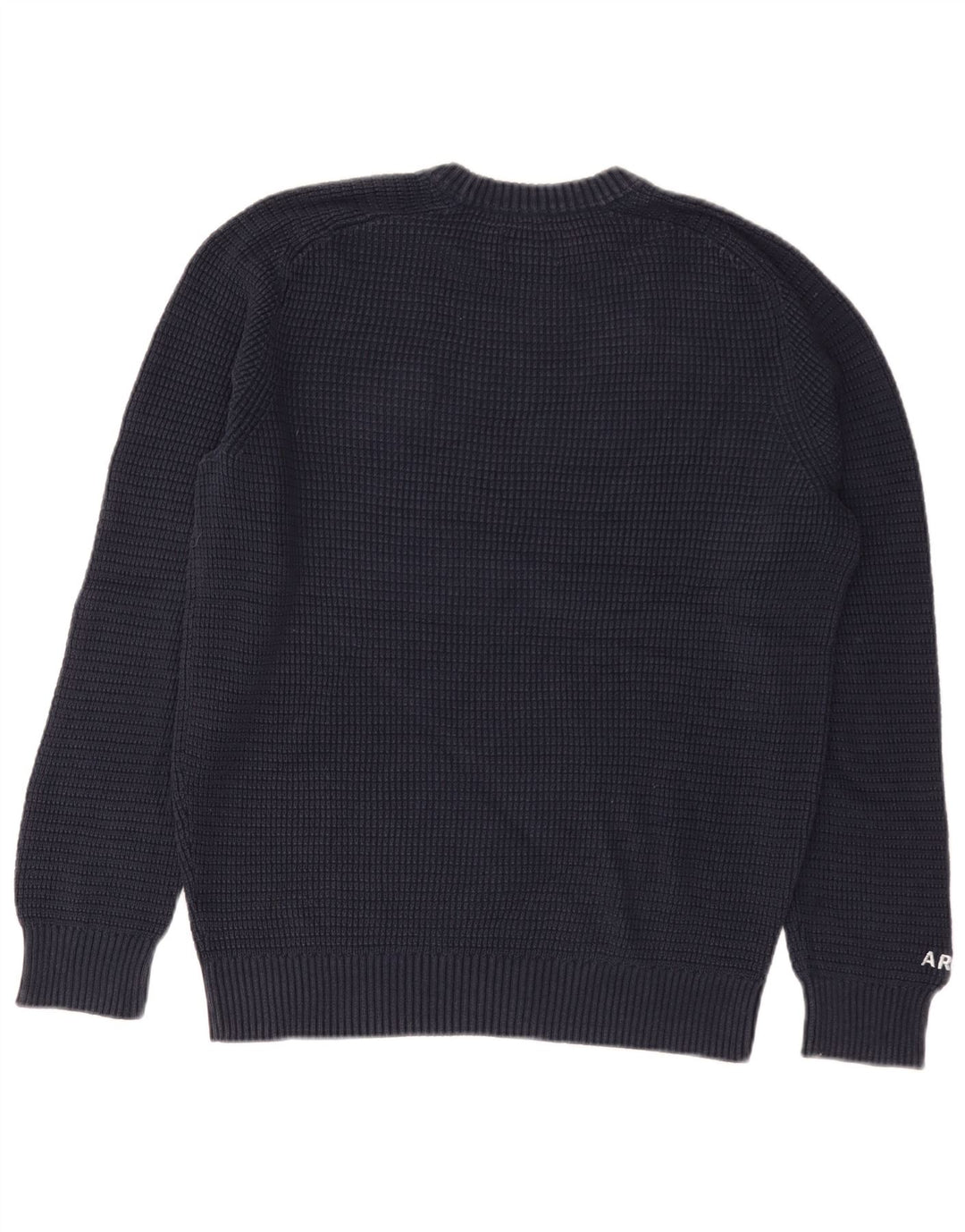 Maglione maglione girocollo da uomo L.L.Bean piccolo in cotone blu navy