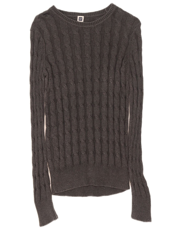 Maglione maglione con scollo a barca da donna Gap UK 14 Grigio medio