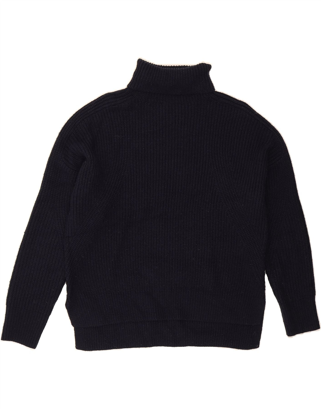 TOPSHOP Womens Oversized Roll Neck Jumper Sweater UK 10 Small Navy Blue Vintage Topshop and Second-Hand Topshop from Messina Hembry 