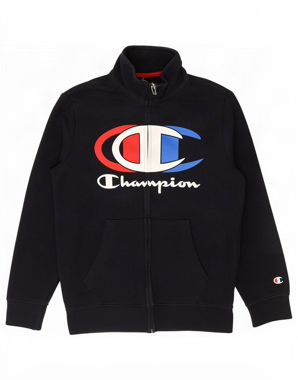 Giacca da tuta grafica Champion da ragazzo 9-10 anni, blu navy medio