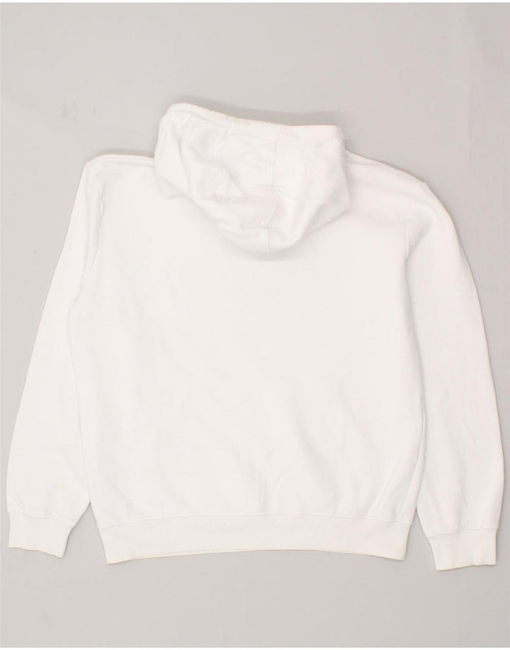 ELLESSE Womens Hoodie Jumper UK 12 Medium White Cotton Vintage Ellesse and Second-Hand Ellesse from Messina Hembry 