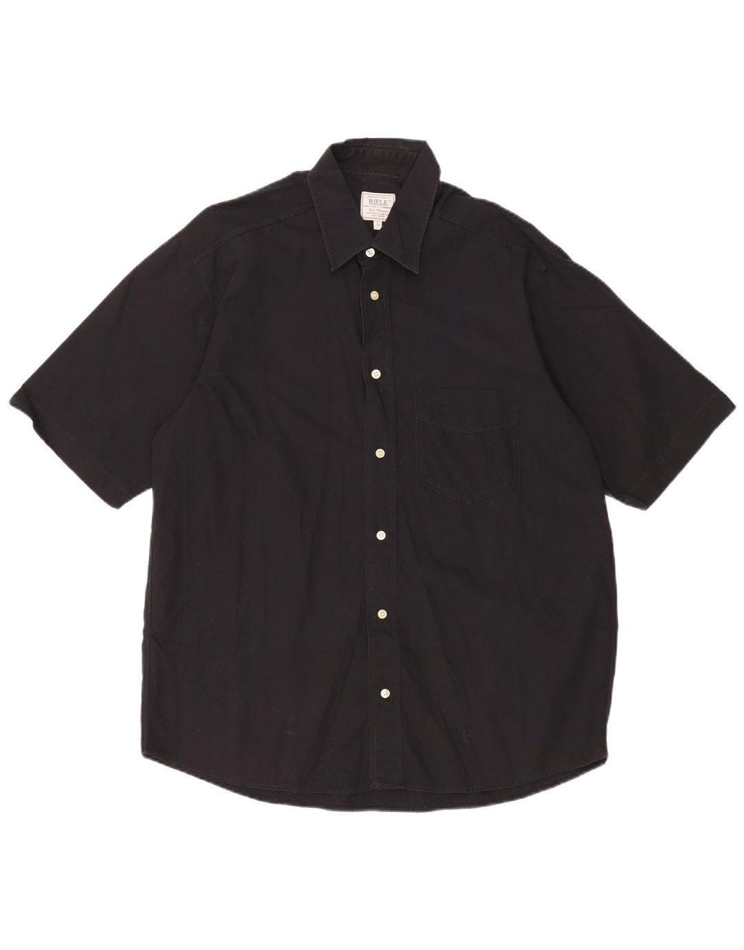 Camicia a maniche corte da uomo Rifle Large in cotone nero