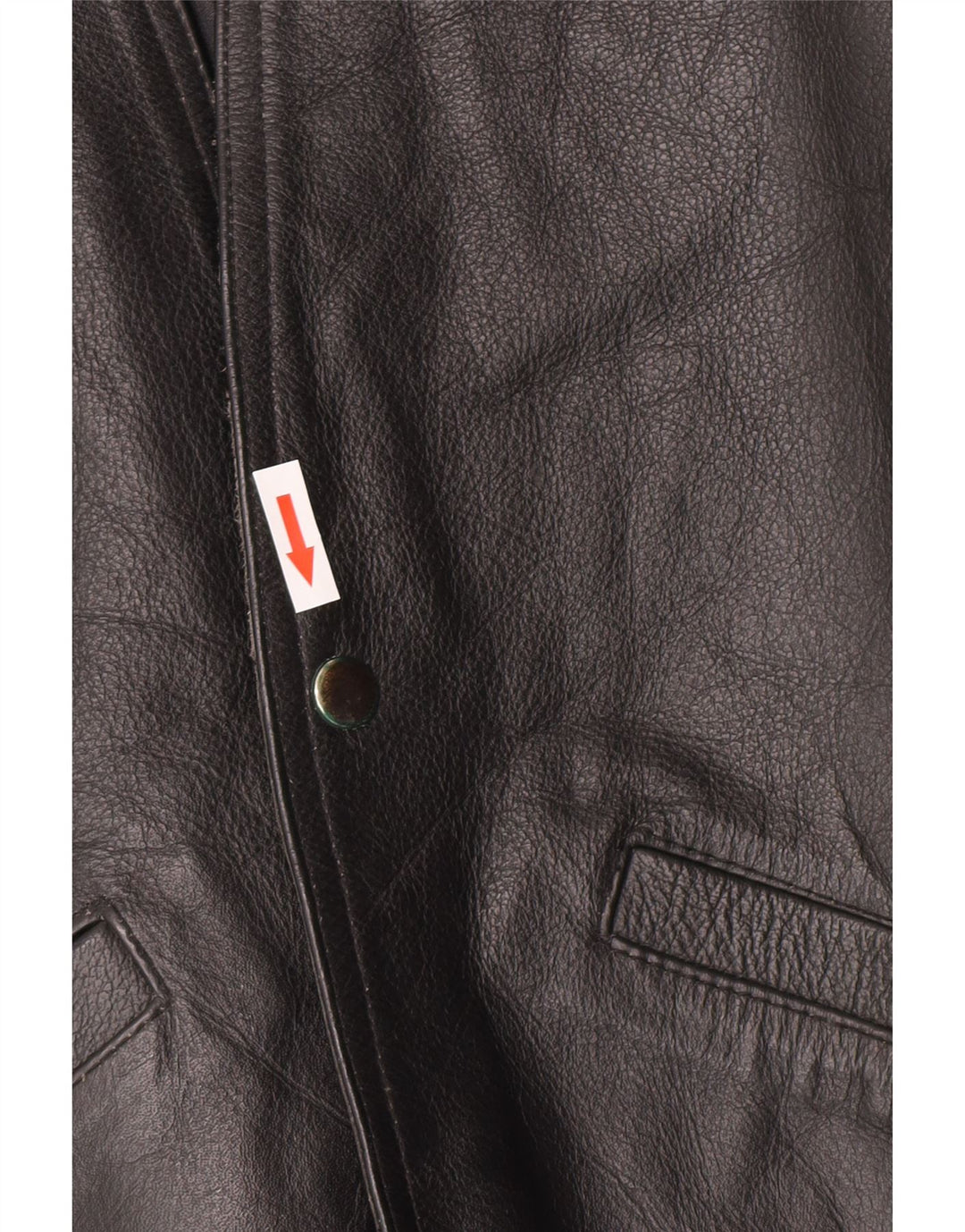 Gilet in pelle western vintage da uomo piccolo nero