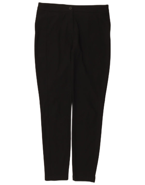 Pantaloni casual skinny da donna Benetton UK 12 Medium W32 L30 Poliestere nero