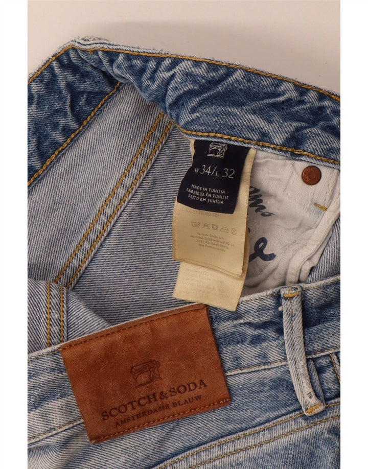 Jeans dritti da uomo SCOTCH & SODA W34 L32 cotone blu