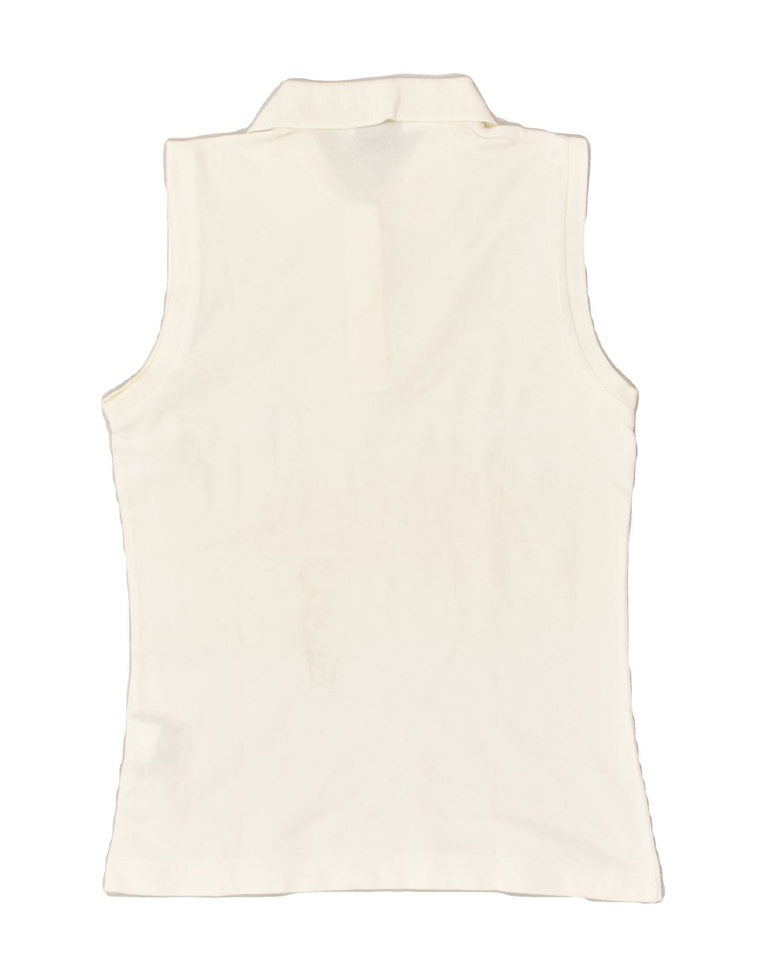 INVICTA Womens Sleeveless Polo Shirt UK 10 Small White Cotton | Vintage Invicta | Thrift | Second-Hand Invicta | Used Clothing | Messina Hembry 