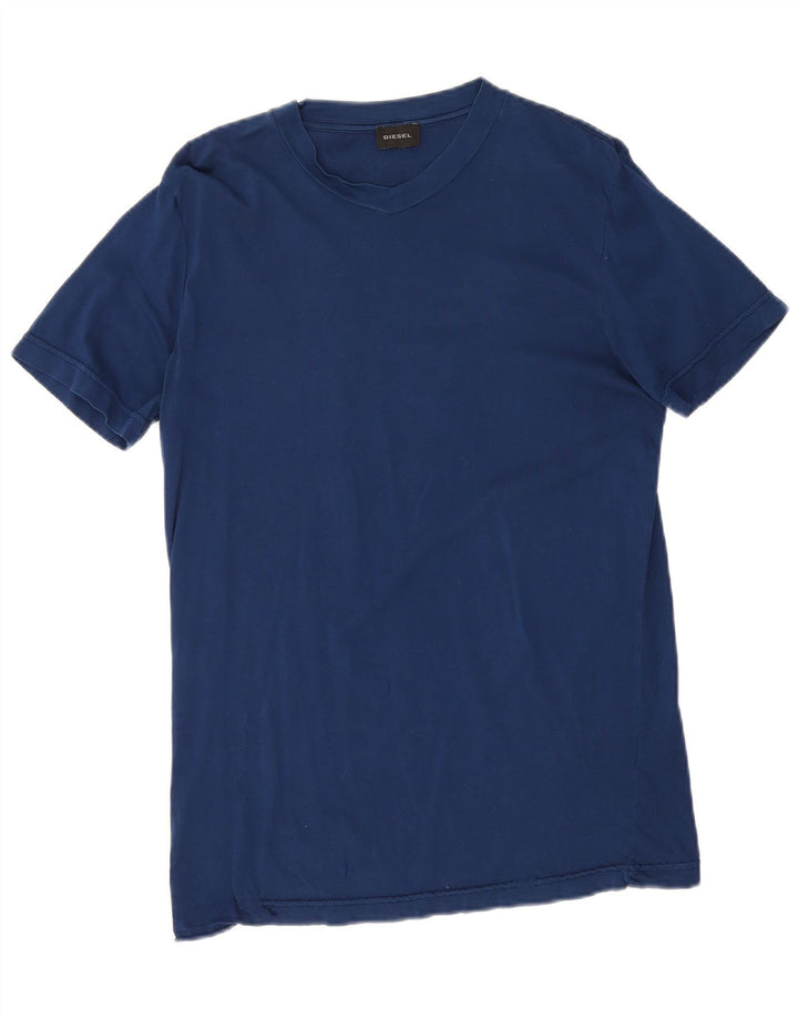 T-shirt da uomo Diesel Top in cotone blu navy medio