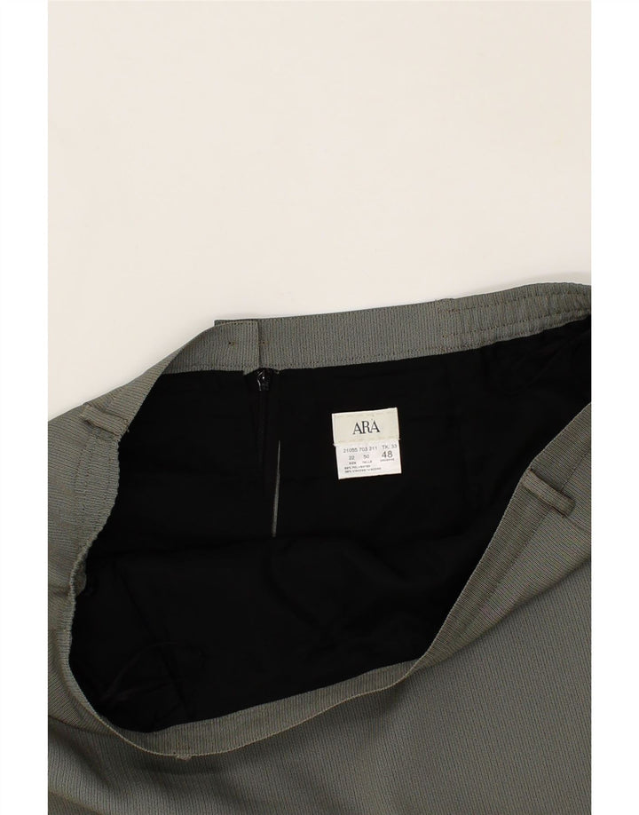 VINTAGE Womens Pencil Skirt UK 22 3XL W38 Grey Polyester Vintage Vintage and Second-Hand Vintage from Messina Hembry 