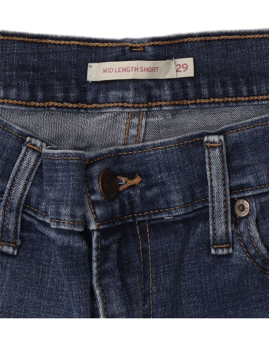 LEVI'S Womens Denim Shorts W29 Medium Blue Cotton Vintage Levi's and Second-Hand Levi's from Messina Hembry 