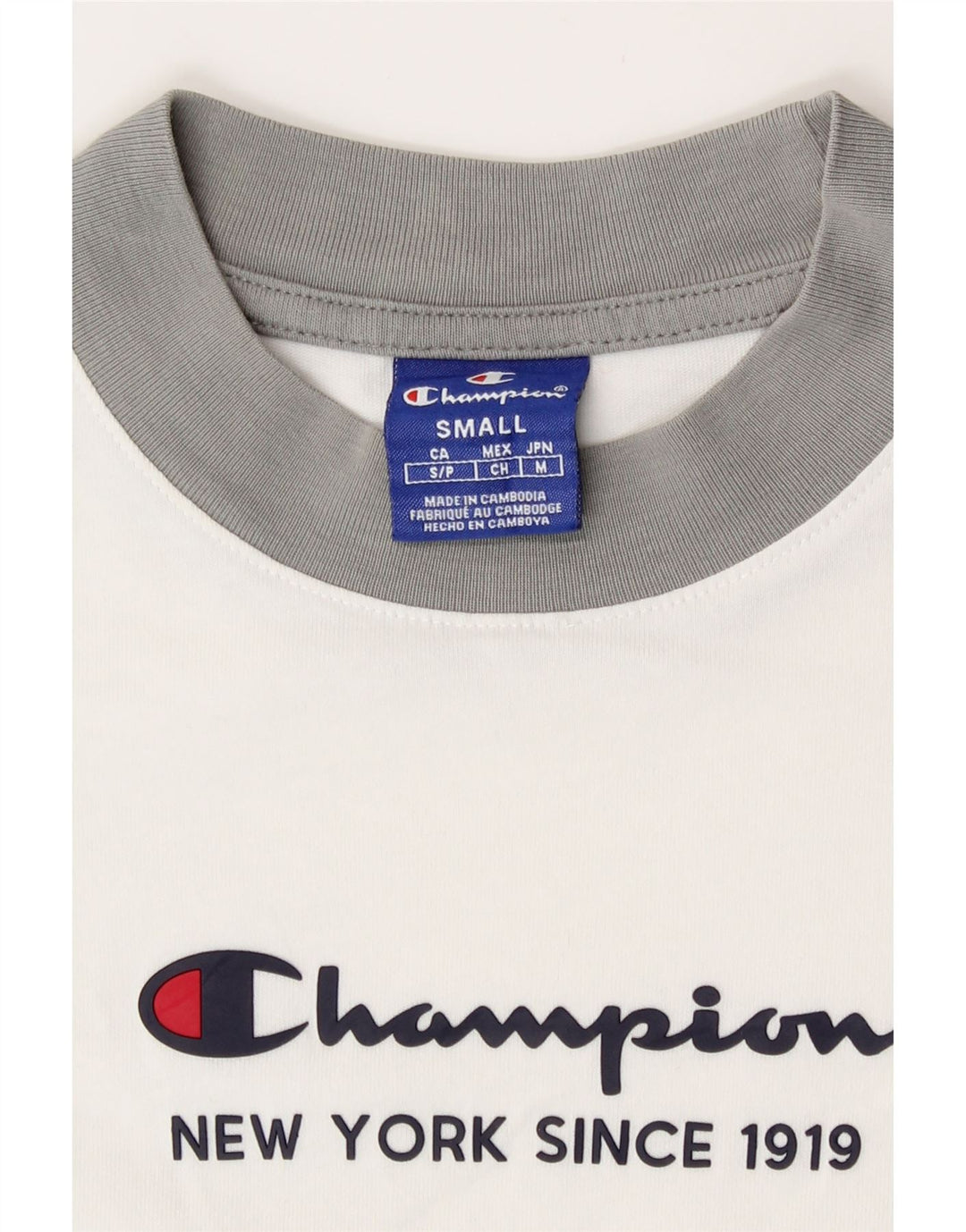 T-shirt grafica da donna Champion Top UK 10 piccola bianca
