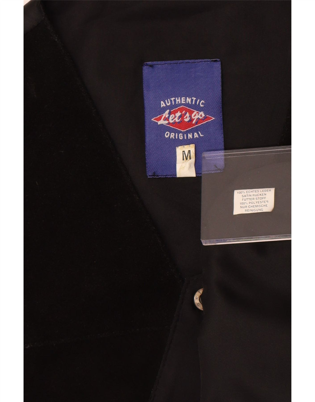 Autentico gilet in pelle scamosciata da uomo in pelle nera media