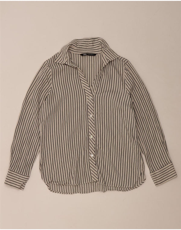 Camicia Zara da donna UK 14 a righe grigie medie