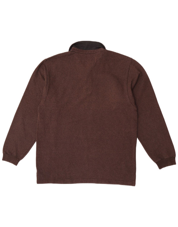 Polo da uomo a maniche lunghe Champion Large in cotone marrone