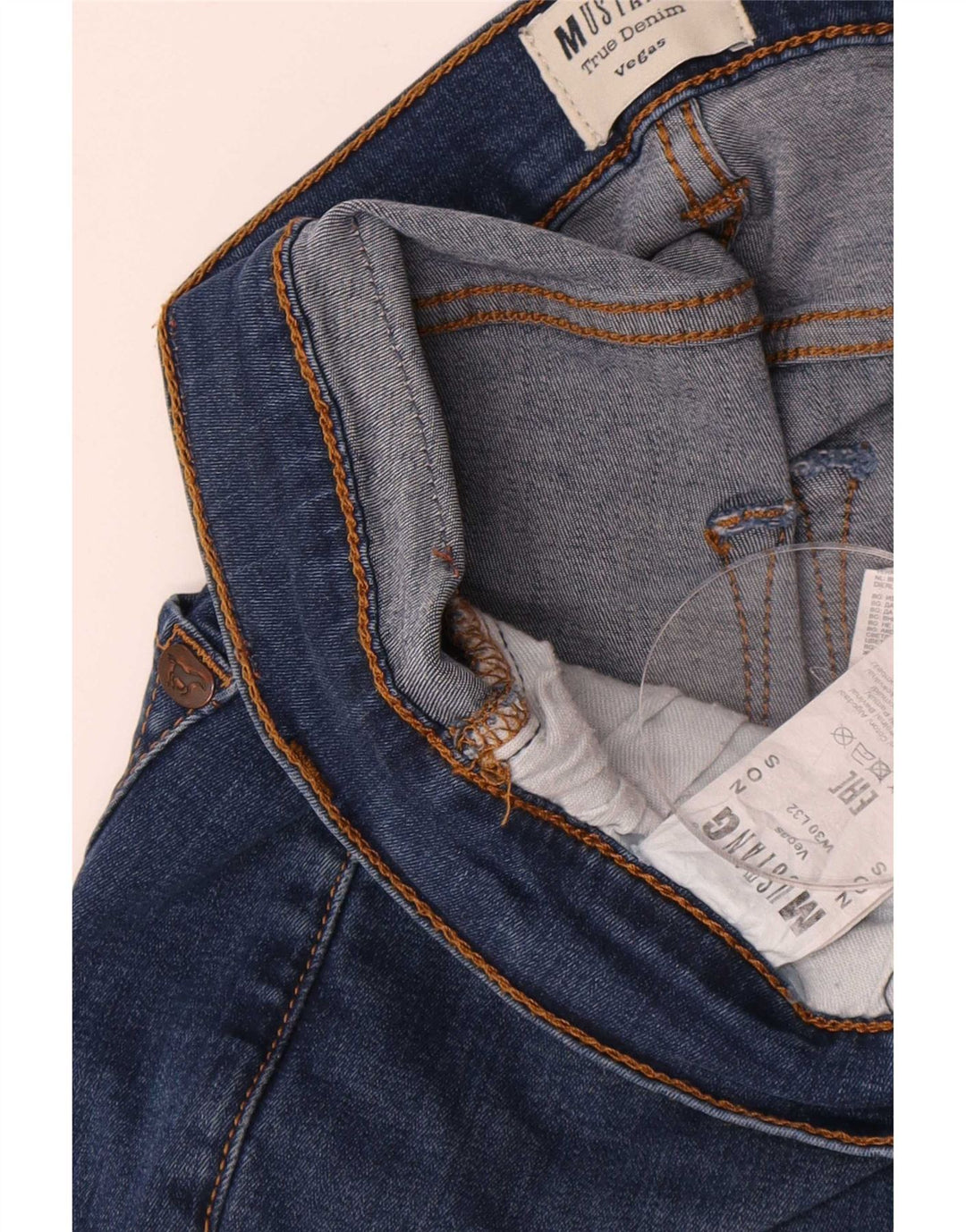 Jeans slim Vegas da uomo Mustang W30 L32 cotone blu