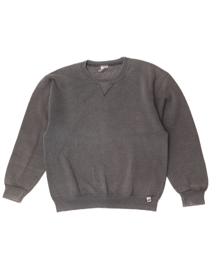 Felpa da uomo Russell Athletic, in cotone grigio medio