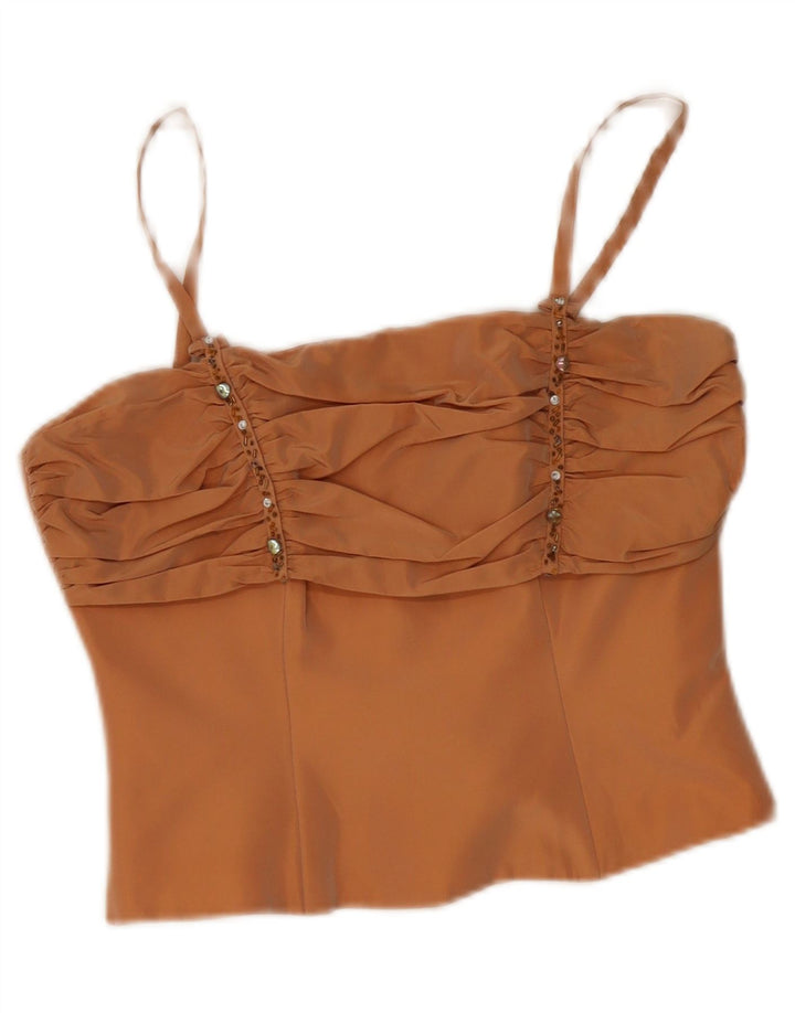 Set gonna vintage da donna in 2 pezzi IT 44 medio W28 acetato beige